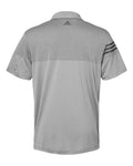 Adidas A213 Heathered 3-Stripes Colorblocked Polo