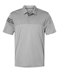 Adidas A213 Heathered 3-Stripes Colorblocked Polo