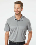 Adidas A213 Heathered 3-Stripes Colorblocked Polo