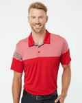 Adidas A213 Heathered 3-Stripes Colorblocked Polo