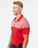 Adidas A213 Heathered 3-Stripes Colorblocked Polo