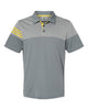 Adidas A213 Heathered 3-Stripes Colorblocked Polo