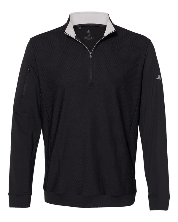 Adidas A295 Performance Textured Quarter-Zip Pullover