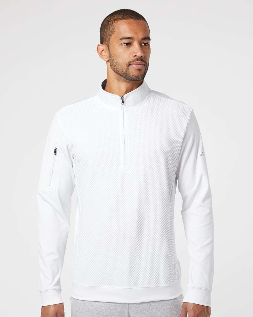 つゆ② Adidas A295 Performance Textured Quarter-Zip Pullover – The Park