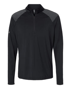 Adidas A520 Shoulder Stripe Quarter-Zip Pullover - 