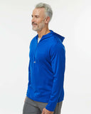 Adidas A596 Lightweight Performance Quarter-Zip Hooded Pullover