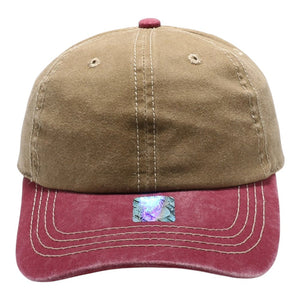 PitBull PB188K Pigment Washed Two-Tone Cotton Low Profile Cap - 