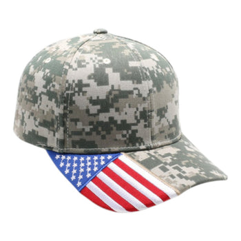 PitBull PB208 6 Panel USA Flag Visor Hat