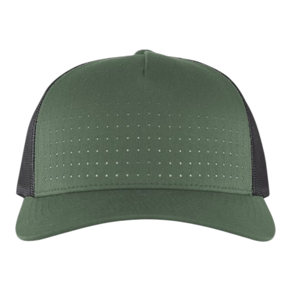 Pacific Headwear 105P Perforated 5-Panel Trucker Snapback Cap