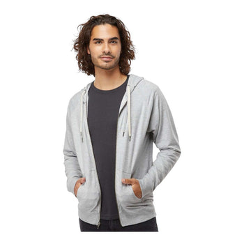 Independent Trading Co SS1000Z Unisex Icon Lightweight Loopback Terry Full-Zip Hooded Sweatshirt