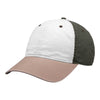 The Game GB516 Twill Color Block Cap – Khaki with Relaxed Shape and Metal Snapback
