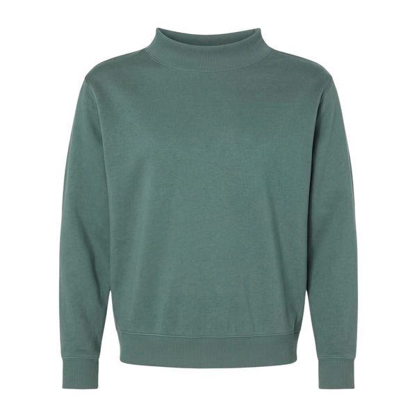 LAT 6928 Unisex Mock Neck Fleece Sweatshirt