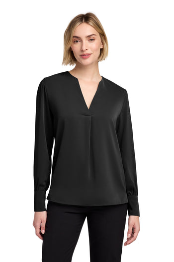 Brooks Brothers BB18009 Women's Open-Neck Satin Blouse