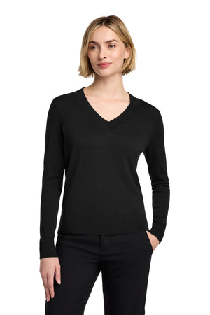 Brooks Brothers BB18401 Women's Cotton Stretch V-Neck Sweater - 