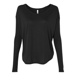BELLA + CANVAS 8852 Women’s Flowy 2x1 Ribbed Long Sleeve Tee - 