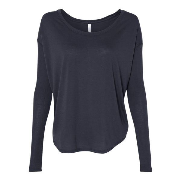 BELLA + CANVAS 8852 Women’s Flowy 2x1 Ribbed Long Sleeve Tee