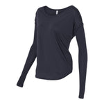 BELLA + CANVAS 8852 Women’s Flowy 2x1 Ribbed Long Sleeve Tee