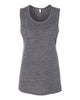 Bella + Canvas 8803 Women's Flowy Scoop Muscle Tank - Asphalt Slub