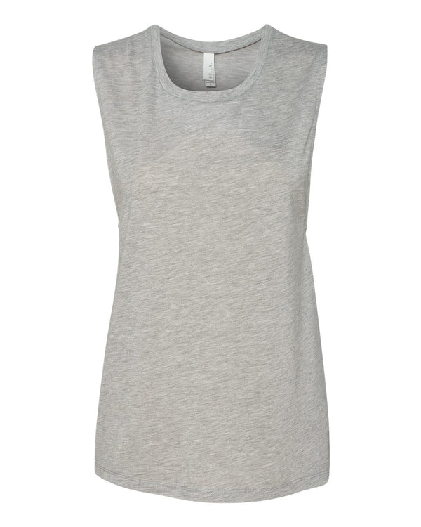 Bella + Canvas 8803 Women's Flowy Scoop Muscle Tank - Athletic Heather