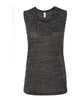 Bella + Canvas 8803 Women's Flowy Scoop Muscle Tank - Black Marble