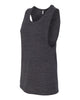 Bella + Canvas 8803 Women's Flowy Scoop Muscle Tank - Charcoal Black Slub