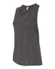 Bella + Canvas 8803 Women's Flowy Scoop Muscle Tank - Dark Grey Heather