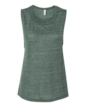 Bella + Canvas 8803 Women's Flowy Scoop Muscle Tank - Forest Marble - 