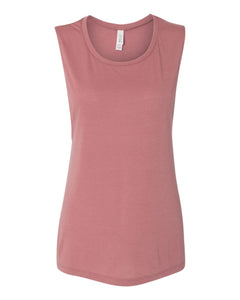 Bella + Canvas 8803 Women's Flowy Scoop Muscle Tank - Mauve - 