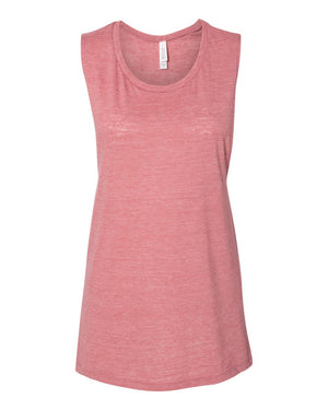 Bella + Canvas 8803 Women's Flowy Scoop Muscle Tank - Mauve Marble - 