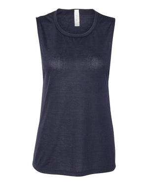 Bella + Canvas 8803 Women's Flowy Scoop Muscle Tank - Midnight - 