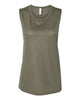 Bella + Canvas 8803 Women's Flowy Scoop Muscle Tank - Military Green