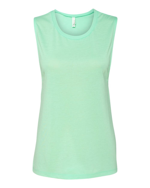 Bella + Canvas 8803 Women's Flowy Scoop Muscle Tank - Mint