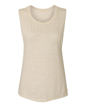 Bella + Canvas 8803 Women's Flowy Scoop Muscle Tank - Natural Slub - 