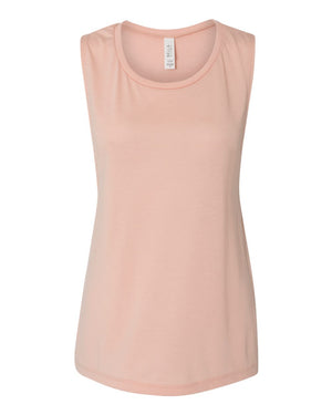 Bella + Canvas 8803 Women's Flowy Scoop Muscle Tank - Peach - 