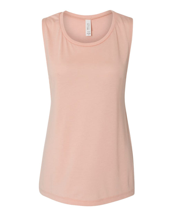 Bella + Canvas 8803 Women's Flowy Scoop Muscle Tank - Peach