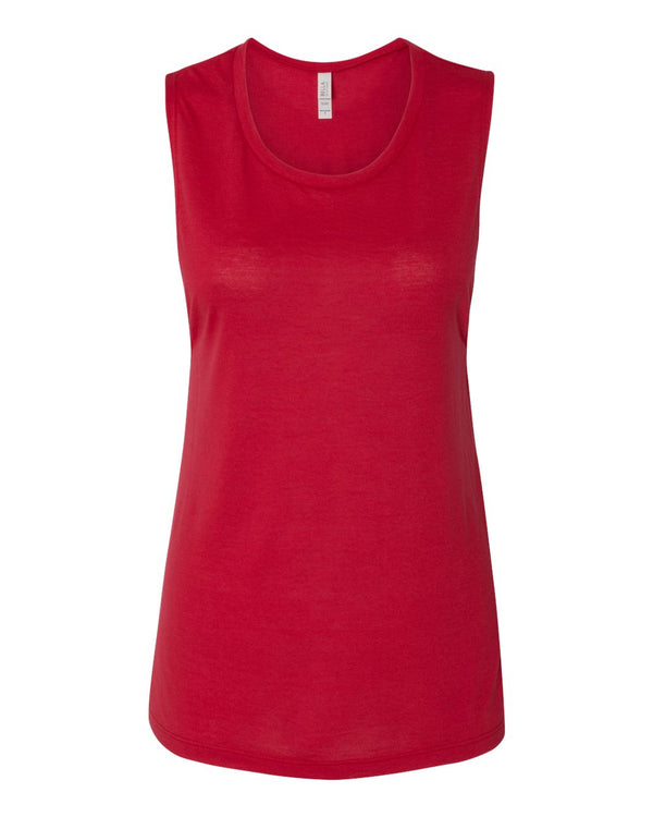 Bella + Canvas 8803 Women's Flowy Scoop Muscle Tank - Red