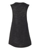 Bella + Canvas 8803 Women's Flowy Scoop Muscle Tank - Solid Black Slub
