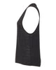Bella + Canvas 8803 Women's Flowy Scoop Muscle Tank - Solid Black Slub