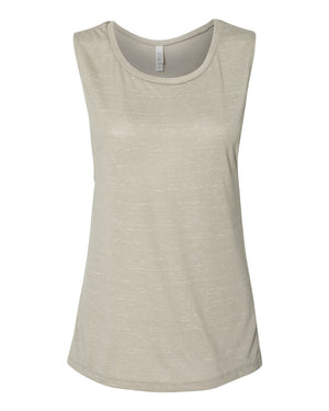 Bella + Canvas 8803 Women's Flowy Scoop Muscle Tank - Stone Marble - 