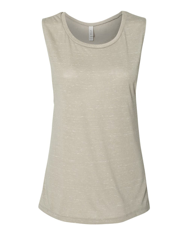 Bella + Canvas 8803 Women's Flowy Scoop Muscle Tank - Stone Marble