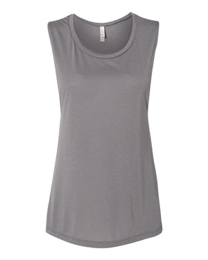 Bella + Canvas 8803 Women's Flowy Scoop Muscle Tank - Storm - 