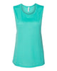 Bella + Canvas 8803 Women's Flowy Scoop Muscle Tank - Teal