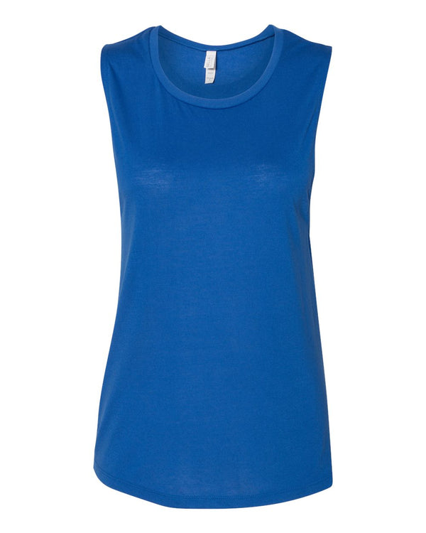 Bella + Canvas 8803 Women's Flowy Scoop Muscle Tank - True Royal
