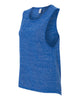 Bella + Canvas 8803 Women's Flowy Scoop Muscle Tank - True Royal Marble