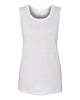 Bella + Canvas 8803 Women's Flowy Scoop Muscle Tank - White
