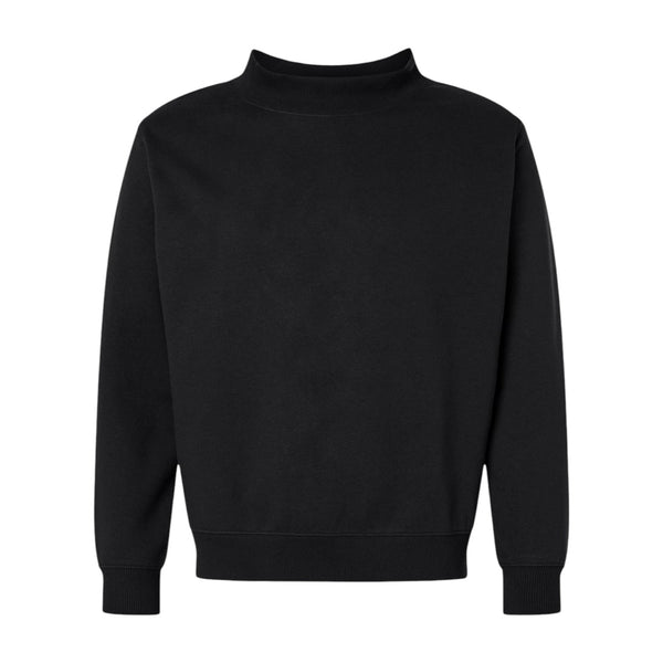 LAT 6928 Unisex Mock Neck Fleece Sweatshirt