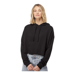 Independent Trading Co AFX64CRP Women's Lightweight Crop Hooded Sweatshirt - 