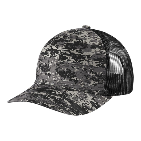 Port Authority C114 Digi Camo Snapback Trucker Cap