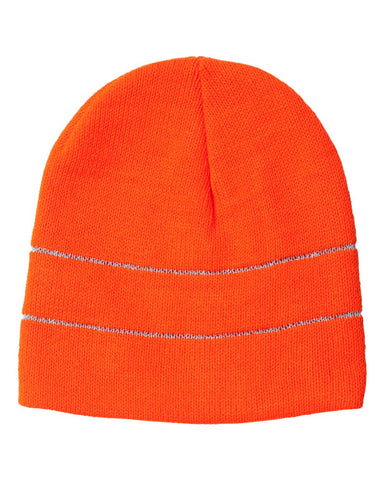 Bayside 3715 USA-Made Safety Knit Beanie with 3M Reflective Thread