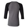 BELLA+CANVAS 2000 Women’s 1x1 Baby Rib Raglan Three-Quarter Sleeve Tee